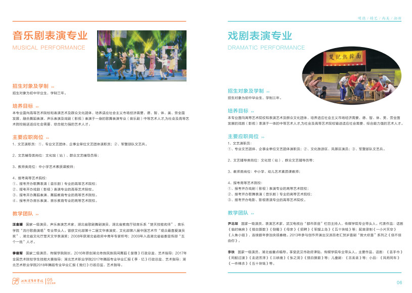 2020年湖北省艺术学校招生简章