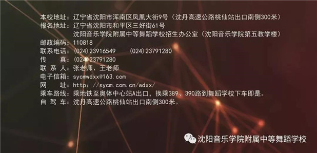 2019年沈阳音乐学院附属中等舞蹈学校招生简章
