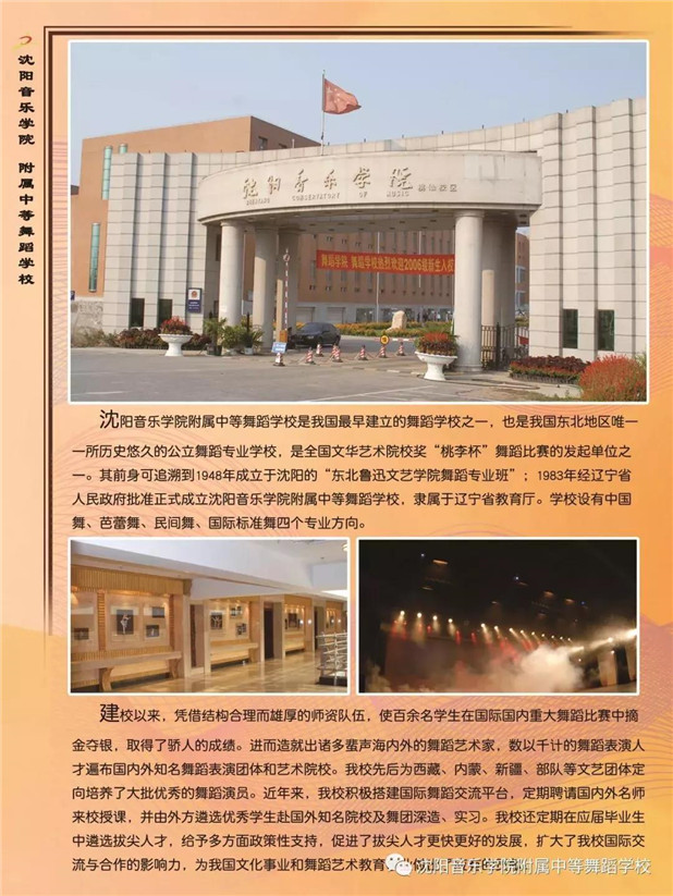 2019年沈阳音乐学院附属中等舞蹈学校招生简章
