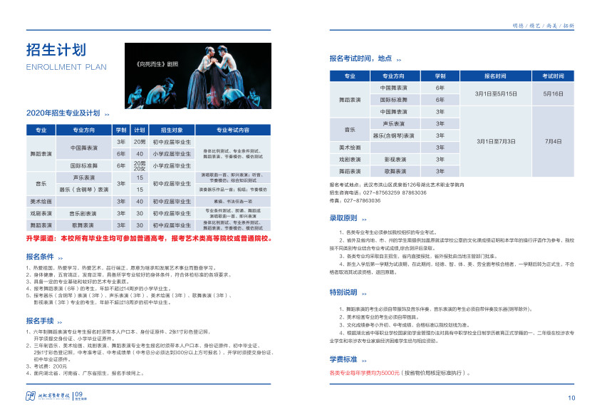 2020年湖北省艺术学校招生简章