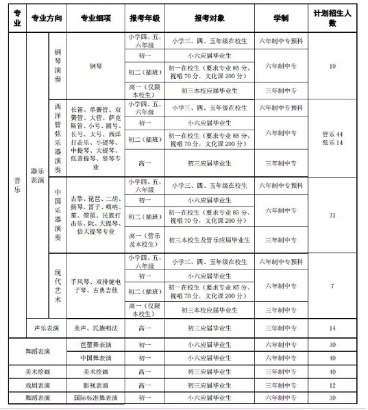 2020年深圳艺术学校招生简章