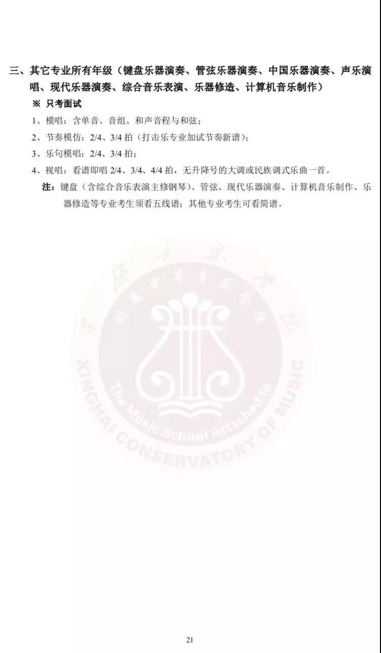 2019年星海音乐学院本科招生简章